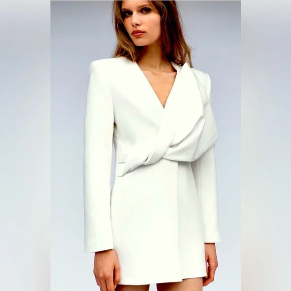 Zara Dresses Zara White Blazer Dress Limited Edition Poshmark